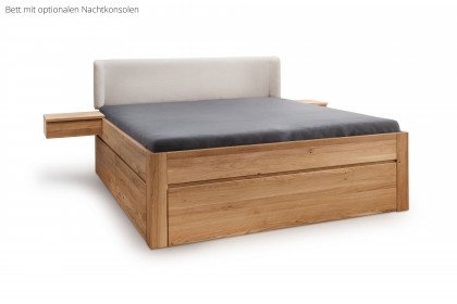 Cleveland 55 von Nature Living - Schubkastenbett 160x200 mit Polsterkopfteil