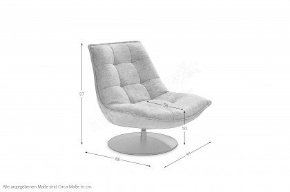 Zen von Exxpo - Drehsessel hellbraun-beige