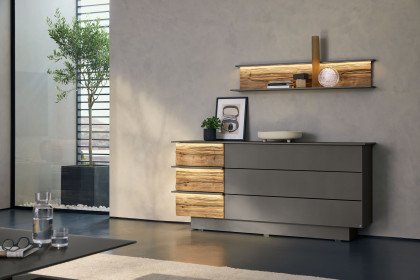 Jana von Musterring - Sideboard 710095 Lack graphit/ Eiche