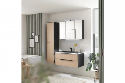Riana von Musterring - Badezimmer in Linea Eiche & schwarz matt