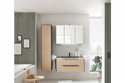 Riana von Musterring - Badezimmer in Linea Eiche & schwarz matt