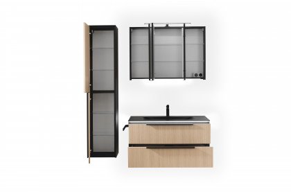 Riana von Musterring - Badezimmer in Linea Eiche & schwarz matt