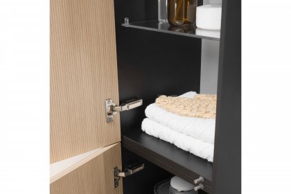 Riana von Musterring - Badezimmer in Linea Eiche & schwarz matt