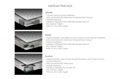 Maestro-Dream Wood von Serta - Boxspringbett in Graphite & Onyx