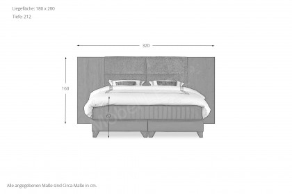 Maestro-Dream Wood von Serta - Boxspringbett in Graphite & Onyx