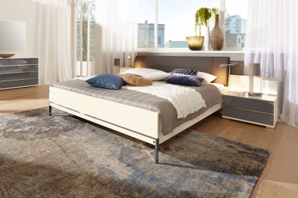San Diego von Musterring - Bett 160x200 cm weiß mit Polsterkopfteil