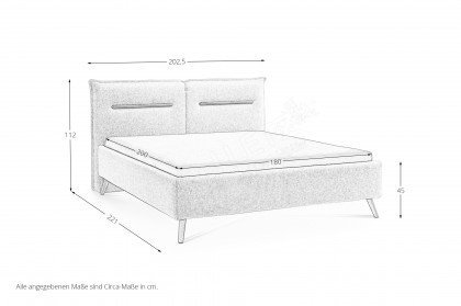 Lyon von Nature Living - Polsterbett KT1 pearl