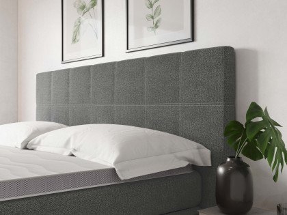 Systembett von Abrilux - Boxspringbett Arosa grau mit Bettkasten
