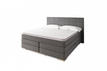 Systembett von Abrilux - Boxspringbett Arosa grau mit Bettkasten