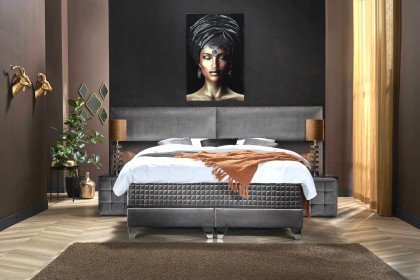 Brut von Serta - Boxspringbett in Taupe