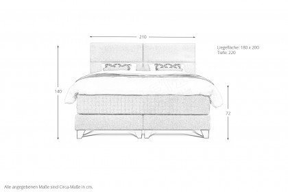 Lounge von Serta - Boxspringbett in Light Grey