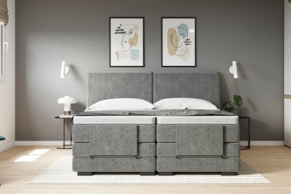 Systembett von Abrilux - Boxspringbett Enzo dunkelgrau mit Motor