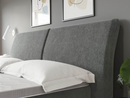 Systembett von Abrilux - Boxspringbett Enzo dunkelgrau mit Motor