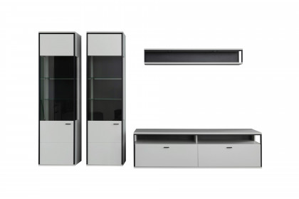 Mori von MCA furniture - Wohnwand in Modern white und schwarzgrau