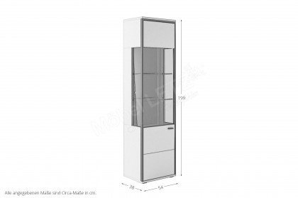 Mori von MCA furniture - Vitrine mit Seitenverglasungen