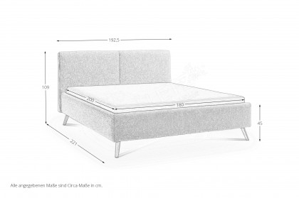 Lyon von Nature Living - Polsterbett KT3 pearl