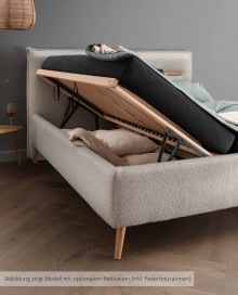 Lyon von Nature Living - Polsterbett KT3 pearl