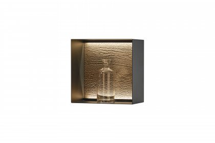 Trevio von Musterring - Wohnwand V26 Kerneiche massiv/ anthrazit/ Glas