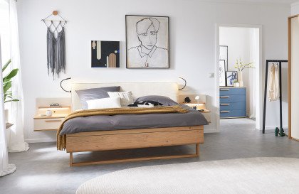 Malin von Musterring - Luxusbett mit sandfarbenem Polsterkopfteil