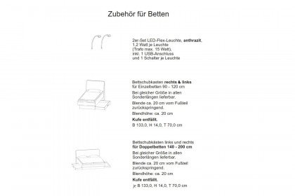 Malin von Musterring - Luxusbett mit sandfarbenem Polsterkopfteil