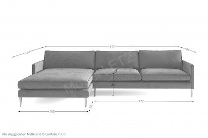 Justin von Primavera Furniture - Ecksofa links light-grey