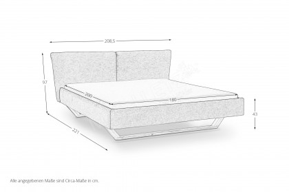 Nizza von Nature Living - Polsterbett water-green