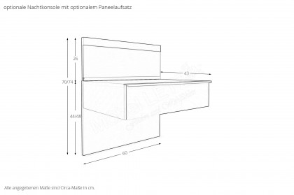 San Diego von Musterring - Doppelbett grau 160x200 cm