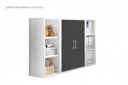 Big Profi Office von Mäusbacher - Sideboard mit Glastüren in Anthrazit