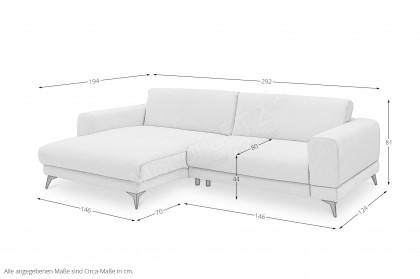 Midland von set one by Musterring - Ecksofa Variante links natur