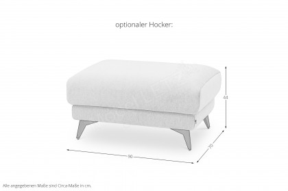 Midland von set one by Musterring - Ecksofa Variante links natur