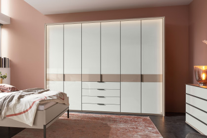 San Diego von Musterring - Schrank mit Schubladen Glas weiß - grau