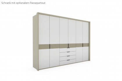 San Diego von Musterring - Schrank mit Schubladen Glas weiß - grau