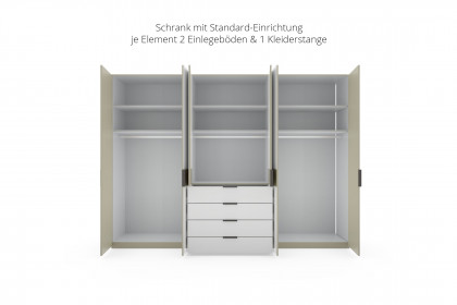San Diego von Musterring - Schrank mit Schubladen Glas weiß - grau
