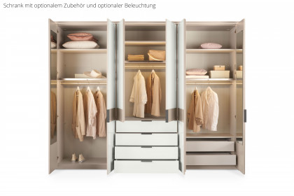 San Diego von Musterring - Schrank mit Schubladen Glas weiß - grau