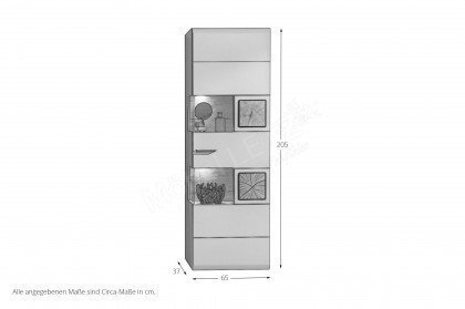 Fun Plus II von Innostyle - Vitrine in Schilfgrün inklusive Beleuchtung