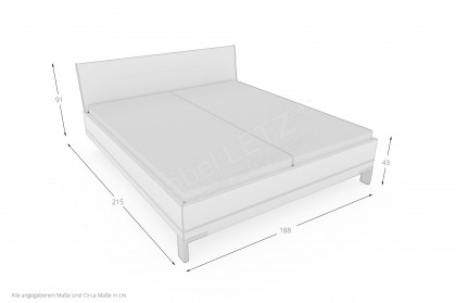 Sinfonie Plus von Staud - Doppelbett 180x200 cm weiß