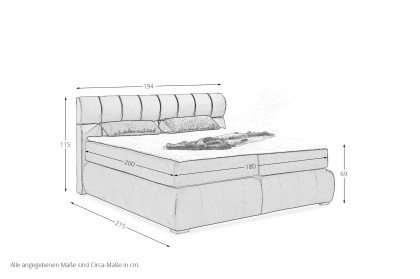 Soller von Sofa-Team - Boxspringbett anthrazit