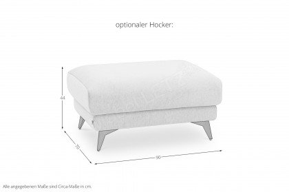 Midland-LE25 von set one by Musterring - Ecksofa Variante rechts natur