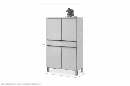 Reno-living von set one by Musterring - Highboard HB-41 taupe