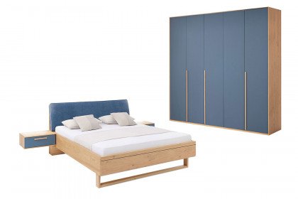 Malin von Musterring - Schlafzimmerset Balkeneiche Furnier/ Lack blau