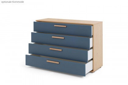 Malin von Musterring - Schlafzimmerset Balkeneiche Furnier/ Lack blau