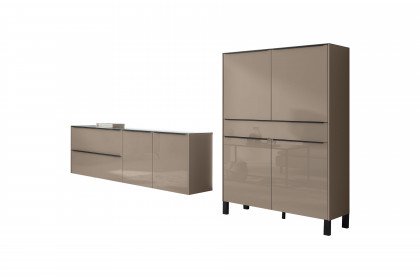 Reno-living von set one by Musterring - Wohnwand taupe