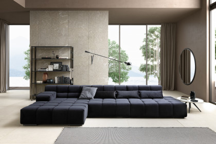 Temple von designwerk - Ecksofa links navy-blue