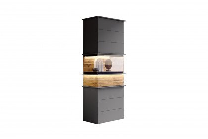 Jana von Musterring - Vitrine 710635 Lack graphit/ Eiche