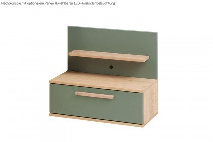 Malin von Musterring - Schlafzimmereinrichtung Eiche/ jungle green