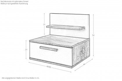 Malin von Musterring - Schlafzimmer Balkeneiche Furnier/ Lack sand