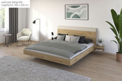 Monza von Rauch Blue - Bett 160x200 cm Eiche mit Nachttischen