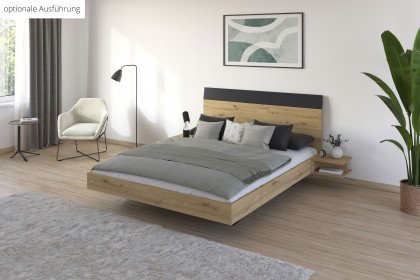 Monza von Rauch Blue - Bett 160x200 cm Eiche mit Nachttischen