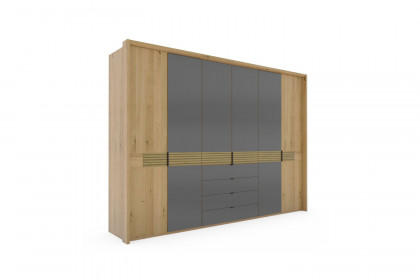 San Francisco von Musterring - Schrank mit Beleuchtung Eiche - Glas havanna