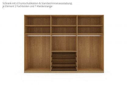 San Francisco von Musterring - Schrank mit Beleuchtung Eiche - Glas havanna